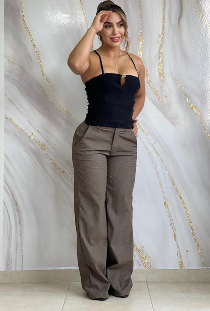 Pantalón Efecto Cuero