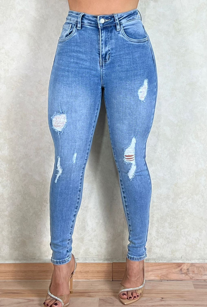 Jeans Skinny Azul Medio Polo Club