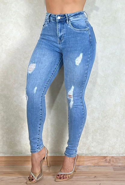 Jeans Skinny Azul Medio Polo Club