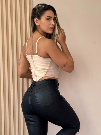 Blusa Corset Pico